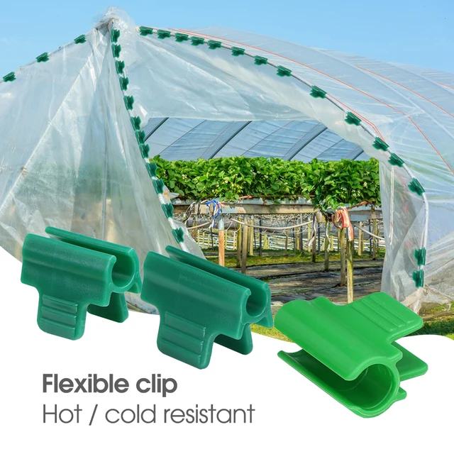 10 db 5-20 Mm-Es Kerti Bilincsek Klipek Alagút Karika Cső-Tartó Tartó Keret Növényi Támogatás Kertészeti Tét Az Üvegházhatásokhoz - Image 4