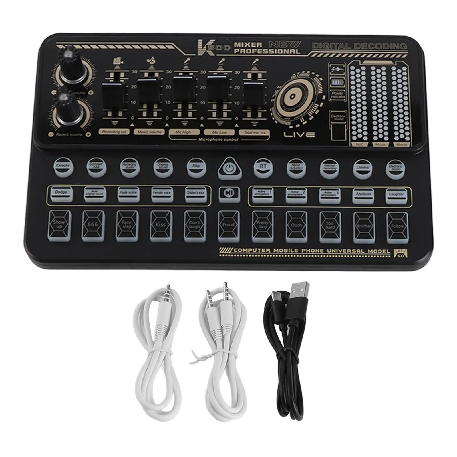 Çevrimiçi Şarkı Söyleme, Sohbet ve Canlı Video Yayını için Bilgisayar ve Cep Telefonu Canlı Yayın Ses Kartı