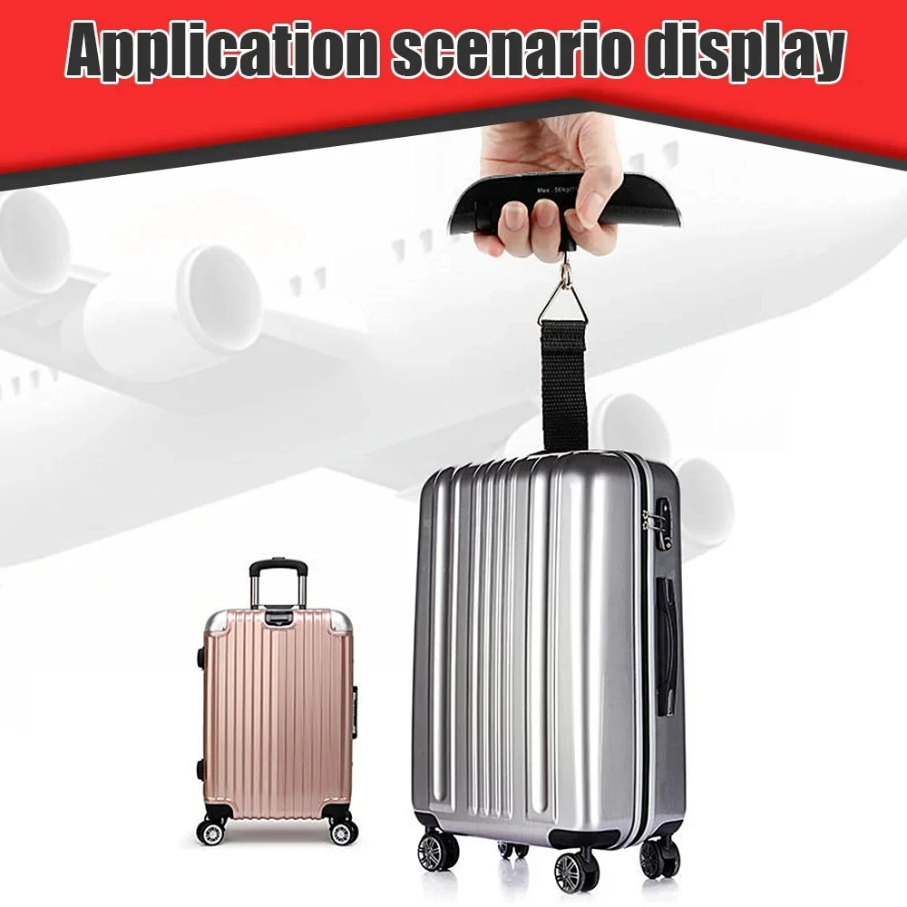 portable scale Portable high precision scale digital LCD display suitcase travel bag hanging steelyard hook balance scale tools 110lb/50kg