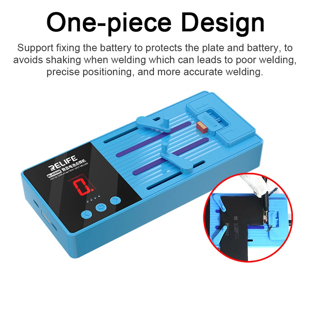 

Practical Spots Welding Machine ​6 Welding Gears Design Type-C Recharging IOS and Android Cellphone Battery Welding Device