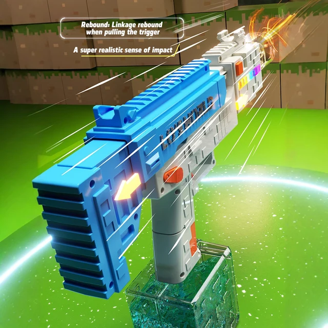 New Trendy Water Gun Toy With Linked Recoil Chamber Cool Lighting Large Capacity Self-priming Children's Summer Water Play 3