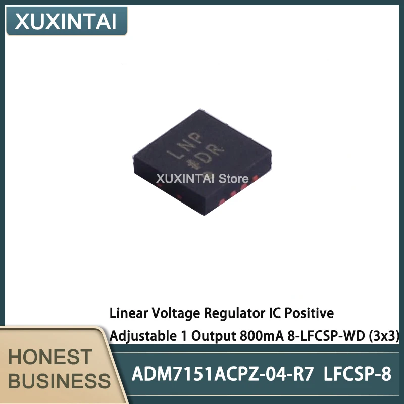 

5Pcs/lot New ADM7151ACPZ-04-R7 ADM7151ACPZ Linear Voltage Regulator IC Positive Adjustable 1 Output 800mA 8-LFCSP-WD (3x3)