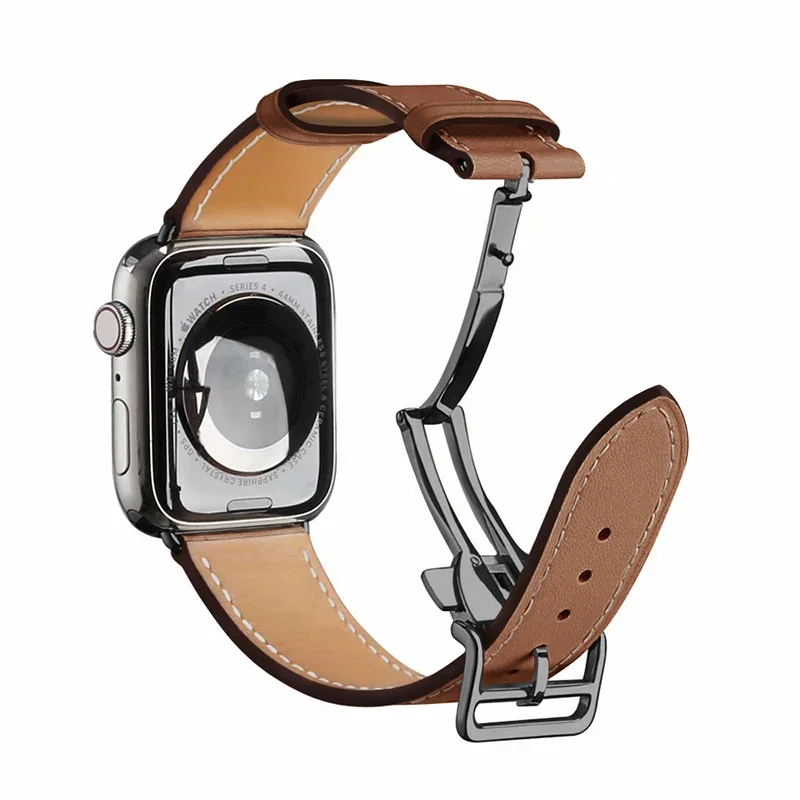 Premium Genuine Leather Watch Strap - Elegant Wristband