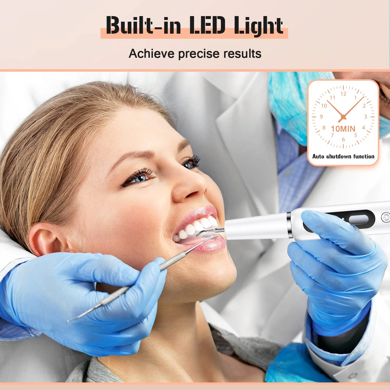 Ultrasonic Dental Scaler For Teeth Tartar Stain Tooth Calculus Remover Electric Sonic Teeth Plaque Cleaner Dental Stone Removal 6