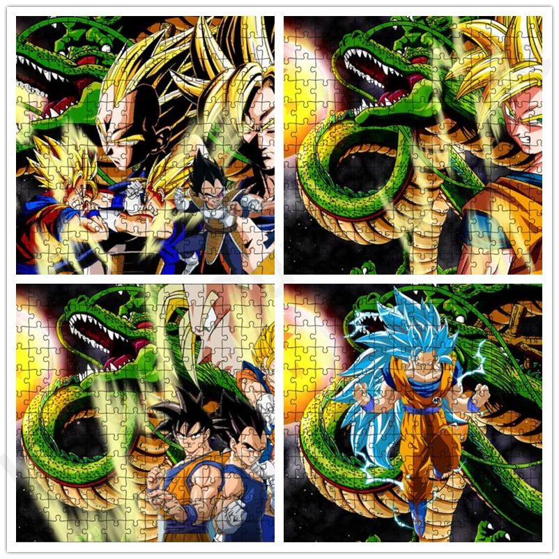 Dragon Ball Puzzles for Adults 300/500/1000 Piece Jigsaw Puzzle Educational Intellectual Decompressing Diy Game for Kids Adults