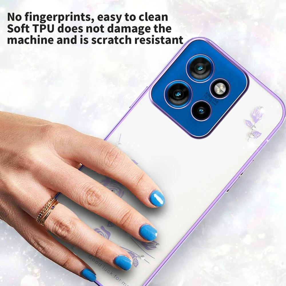 Glitter Rhinestone Shockproof Transparent Phone Case