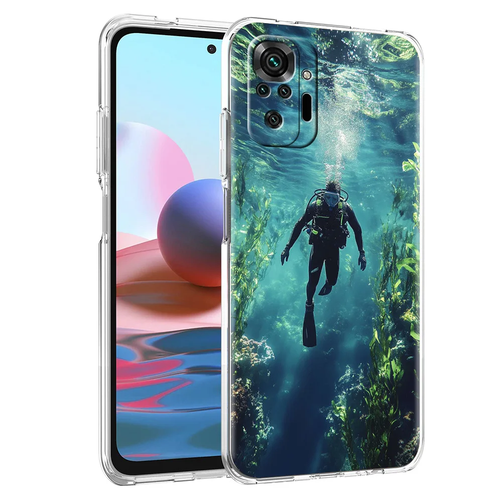 Scuba Diving Soft TPU Phone Case Cover