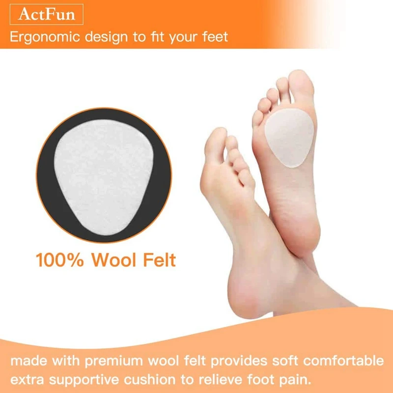 Metatarsal Felt Feet Pads insert pads foot cushion pain relief forefoot support adhesive foam foot cushion pad for men and women