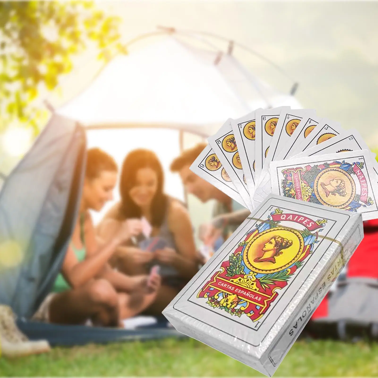Spanish Poker Cards Deck 50 Pcs Spanish Playing Cards Creative Game Cards W/Unique Patterns Social Interaction Game Poker Cards