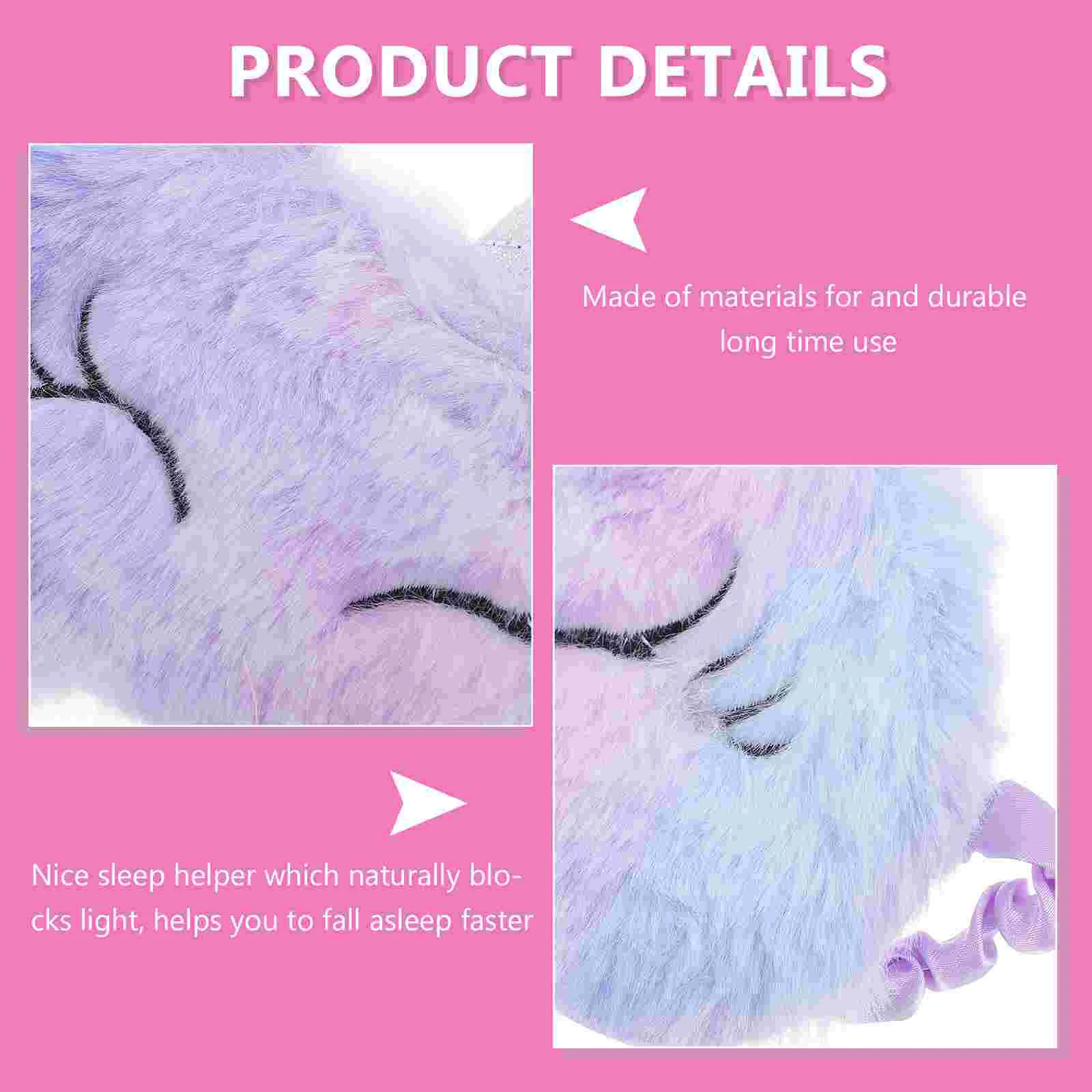 Plush Patch Shading Eye Sleep Blindfold Blackout Light Kids Mask for Sleeping Little Girl Travel 3