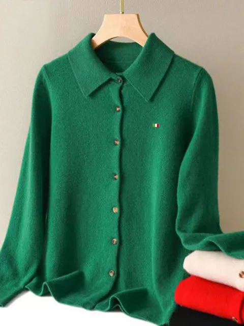 Casaco de Tricô Feminino POLO de Cashmere