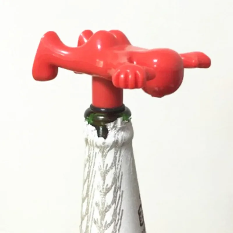 Wine Opener 1/3pcs Creative Little Red Man Funny Wine Beer Bottle Opener Set Reusable Novelty Wine Stopper Household Tools Bar Accessories bottle opener wine opener