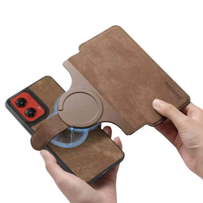Magnetic 2-in-1 Card Holder Wallet Flip Cover Case