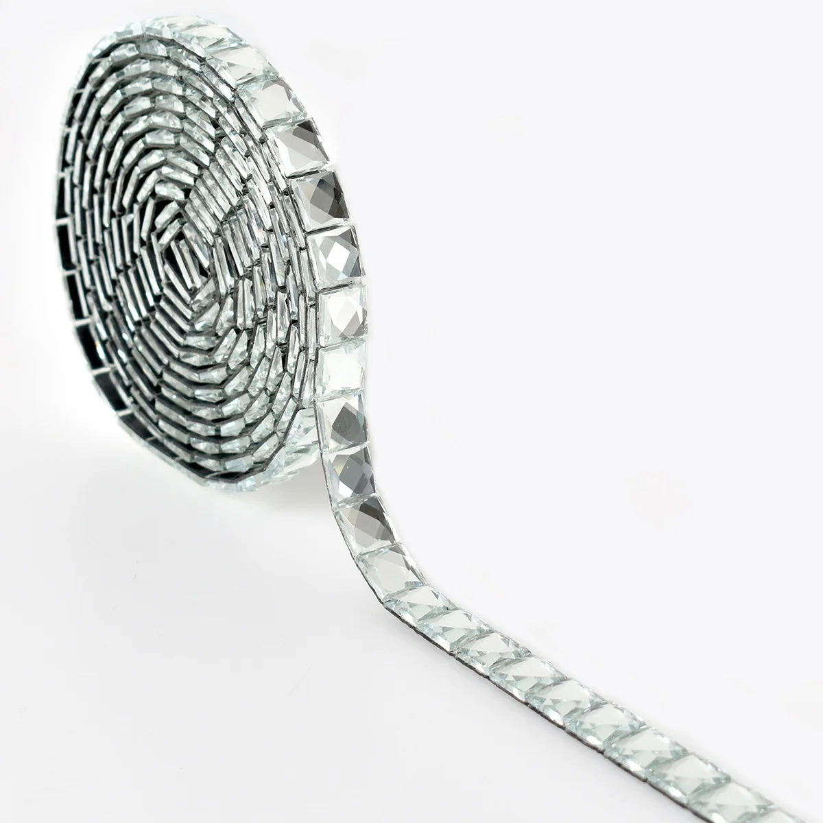 Glass Mosaic Tiles DIY Mosaic Supplies White Self-adhesive Mosaic Three-dimensional Glass Drill Stick 1m