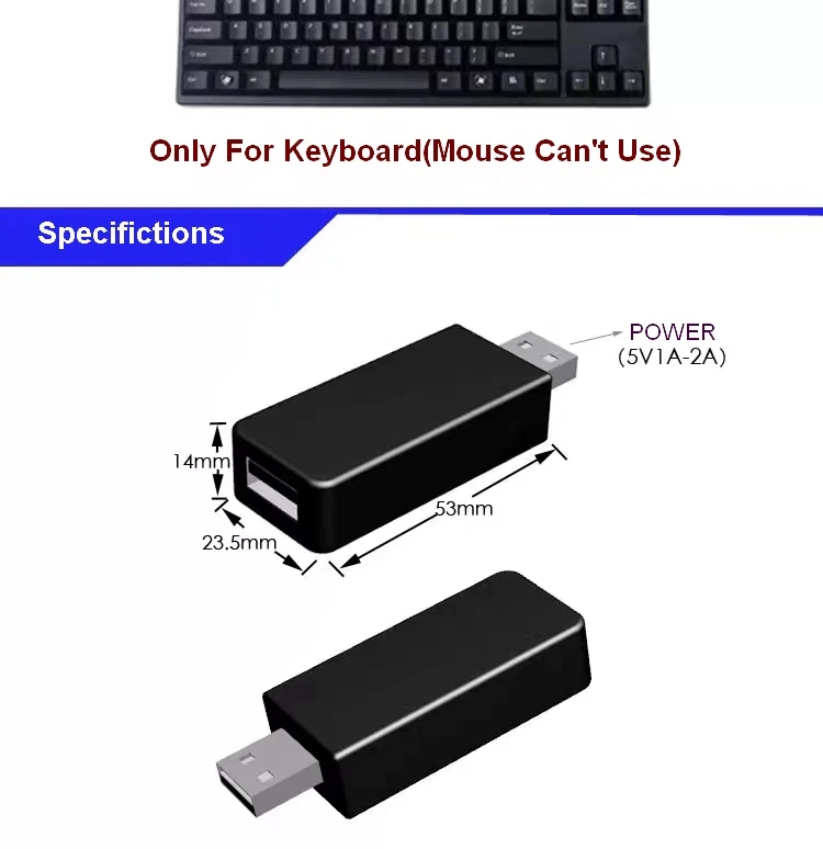 Módulo conversor teclado com fio para DIY,