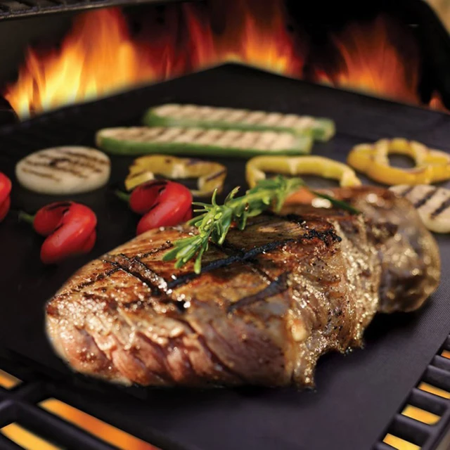 3/5Db Non-Tapic Bbq Grill Szőnyeg Pad Kültéri Piknik Főző Barbecue Szerszám Nem Tapadós Sütőpad Újrafelhasználható - Image 3