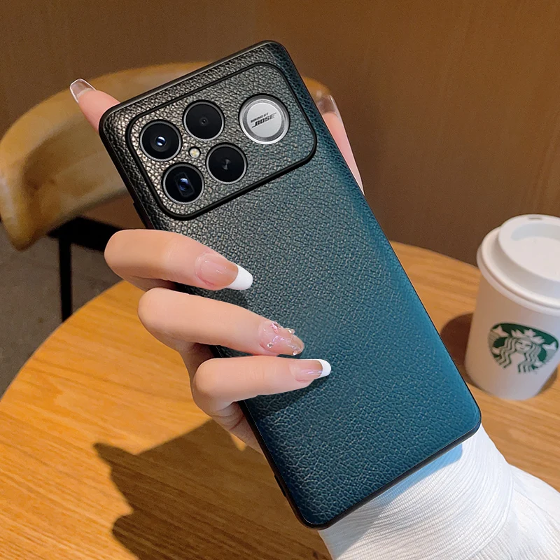 Luxurious Leather-Feel Litchi Texture Anti-Drop & Anti-Fingerprint Phone Case