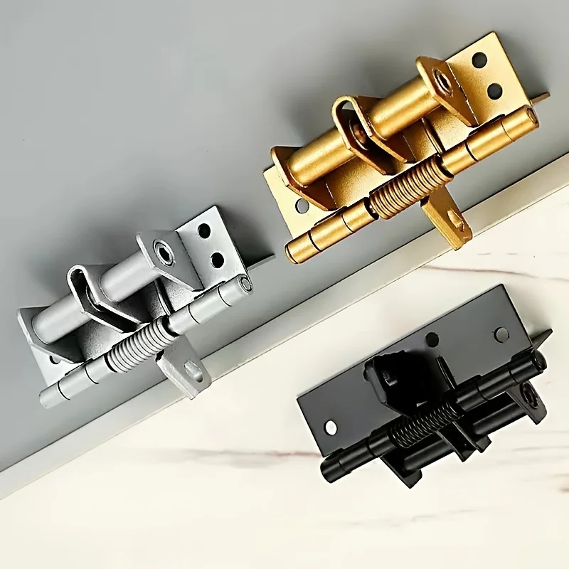 บานพับประตูอัตโนมัติแบบ 3 in 1 รุ่นใหม่ พร้อมระบบปิดเอง ปรับตำแหน่งได้ 90 องศา รวมบานพับสปริง ตัวปิดประตู และตัวกั้นประตู 1