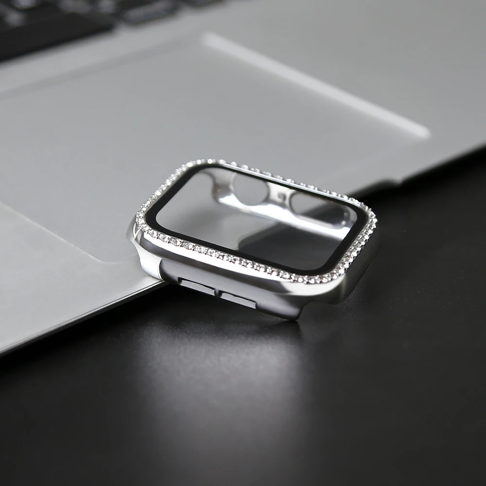 Luxury Bling Diamond Bumper Protector with Glass Case