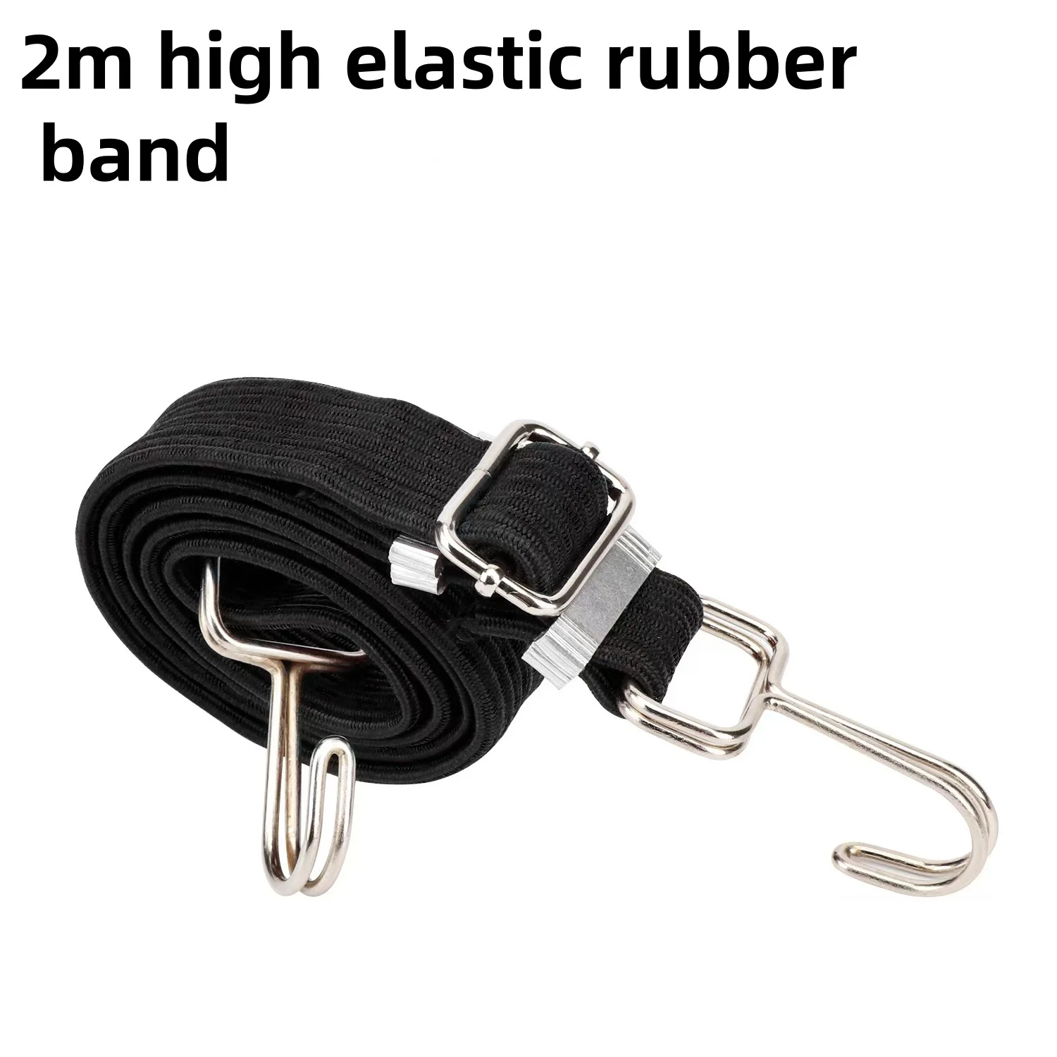 Cargo Straps Luggage Strap Cargo Tie Down Strap Tie Down Straps Lashing Strap Elastic Belt Bungee Straps 2M High Elasticity Latex Elastic Bands Bicycle Tie Luggage Fixing Strap Motorcycle Cargo Fixation Belt Rope With Hook Length