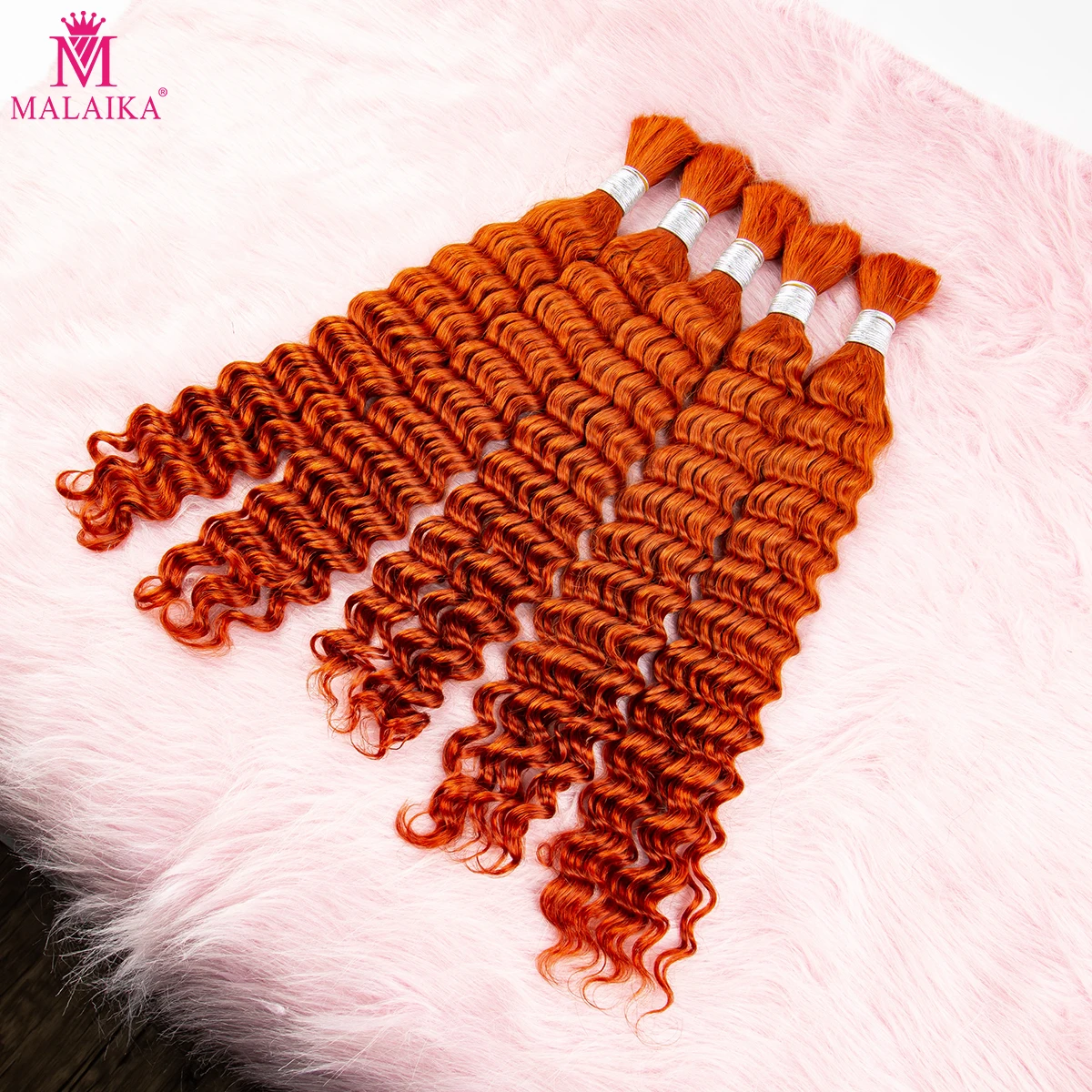 350 Color Deep Wave Bulk Human Hair for Braiding No Weft Virgin Hair Curly Human Braiding Hair Extensions for Boho Braids