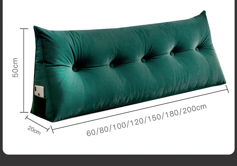 Sofa Long Cushion Backrest Living Room Large Rectangle Washable Tatami Pillow European Bed Backrest Sofa Modern Home Decor