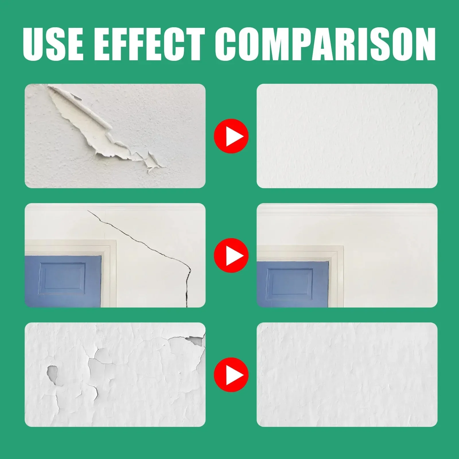 100g Wall Repair Tool Stain Removal Wall Patching Paste Paint Moisture-proof Crack Repair Agent Mildew Proof Maison wall repair paste