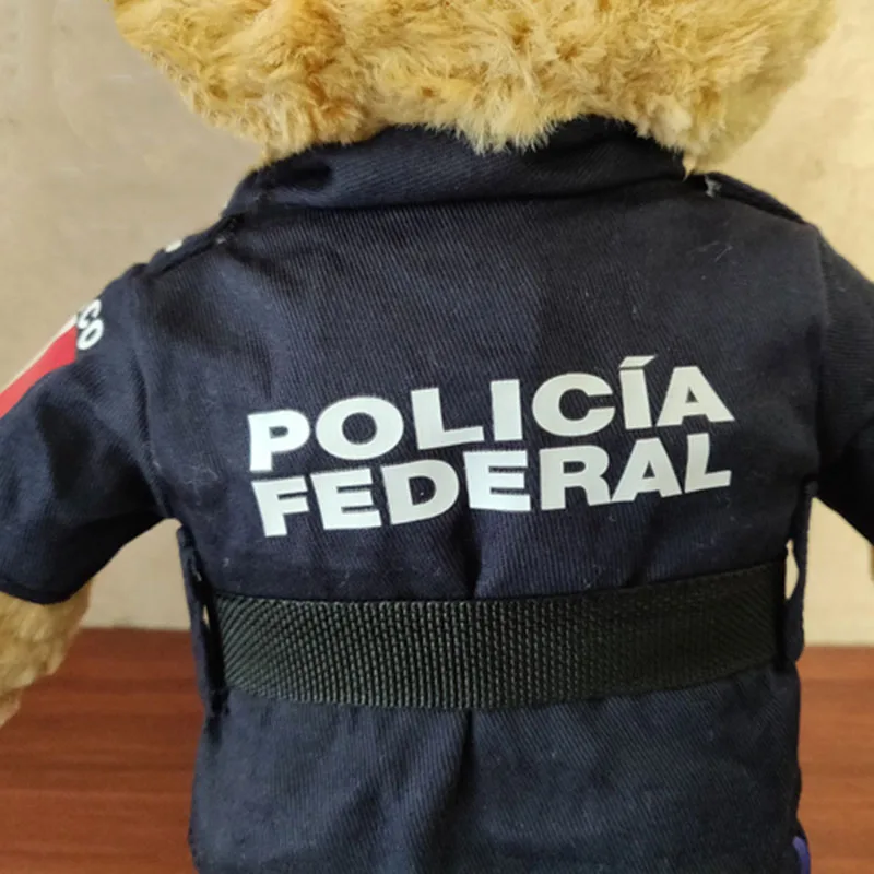 Mexico Interventionpolice Ted Bear Plush Toy - Mexico Policia Federal  Collectible Doll