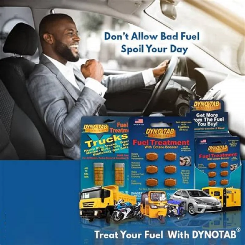 Fuel Saver Diesel Additive Catalytic Cleaner Engine Repair Additive Octane Booster Dynotab Fuel Treatment Boost Octane Reduce Carbon Deposits Increase MPG Power Strength Help Improe Fuel Economy Made in USA