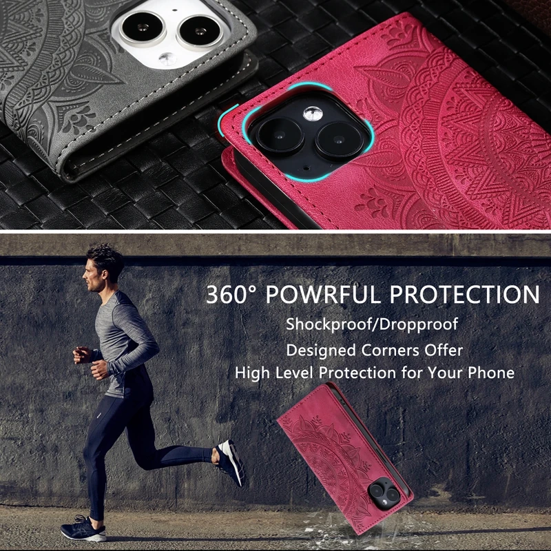 Mandala Leather Magnetic Phone Case Cover, Compatible with Samsung Galaxy A56