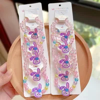 Disney Kawaii Beaded Bracelet Elsa Anna Frozen Princess Anime Jewelry Cute Sparkling Bead Bracelet Girls Kids Birthday Gifts 2