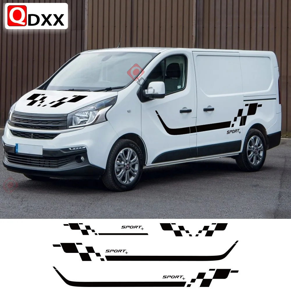 4 Pezzi Adesivi Auto Per Renault Trafic Vauxhall Opel Vivaro Fiat Talento Nissan Nv300 Camper Van Decalcomanie In Vinile Accessori Tuning