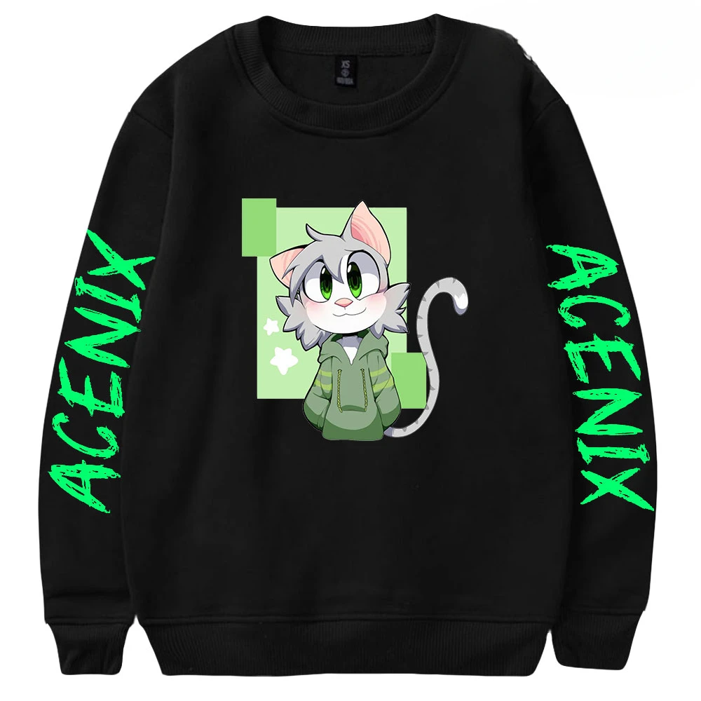 

Acenix Merch Crewneck Sweatshirt Women Men O-neck Long Sleeve Cartoon Graphic Hoodie Harajuku Pullover Tops