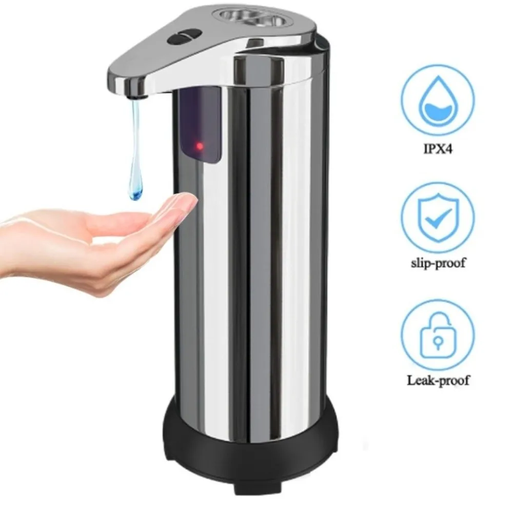 Sleek Touchless Stainless Steel Automatic Soap Dispenser with Smart Sensor Technology