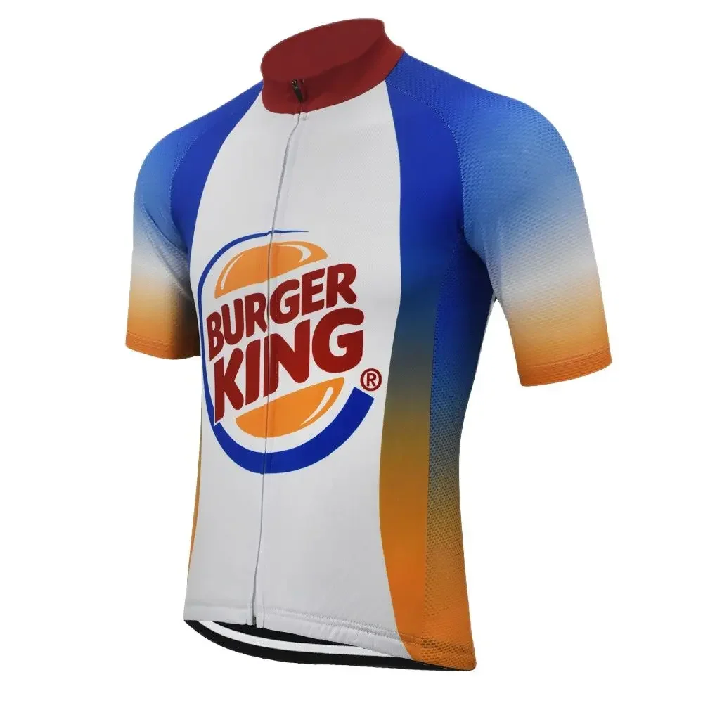 Burger King Cycling Jersey Men Short Sleeve Bike Jersey Breathable Cycling Clothing Mtb Road Maillot Ciclismo