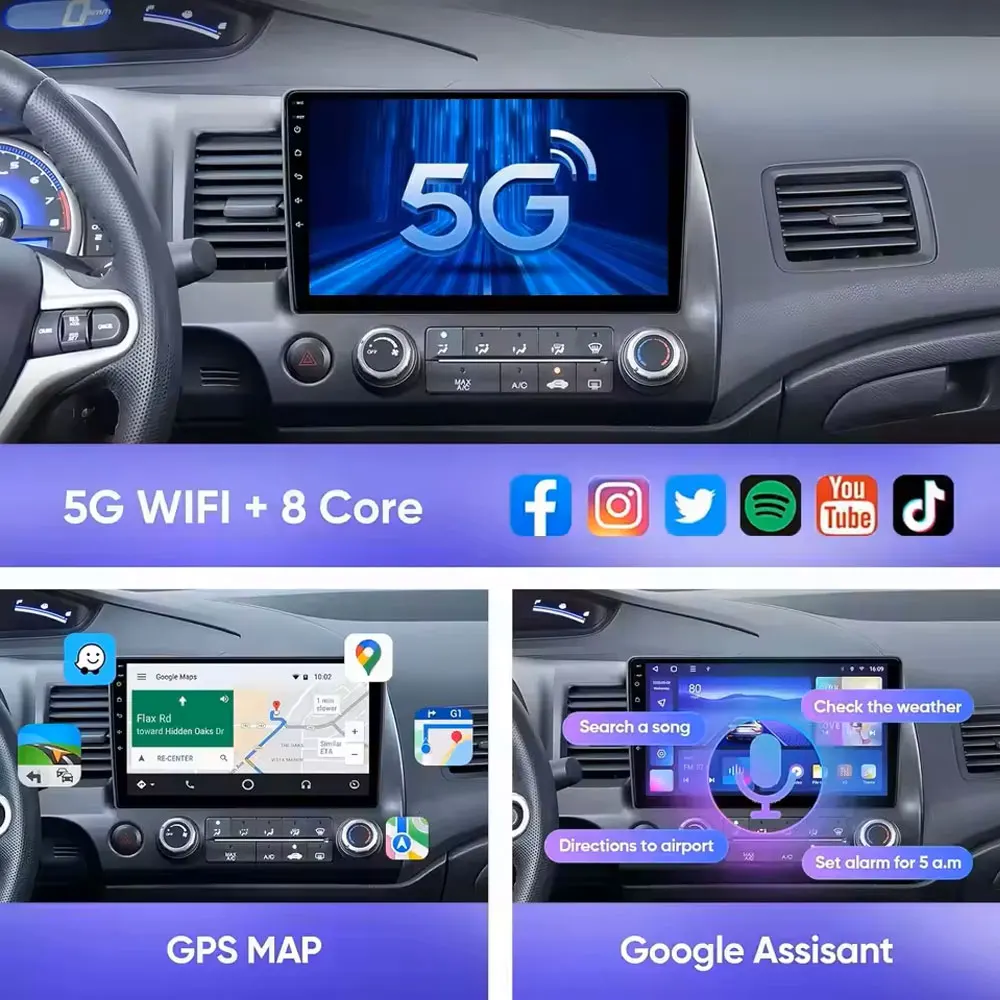 Para Lexus CT CT200 CT200h 2010-2018, Reproductor Multimedia Android 16 con Navegación GPS, Reproductor de Video, Estéreo para Auto, Carplay, Monitor, Radio, Pantalla 6