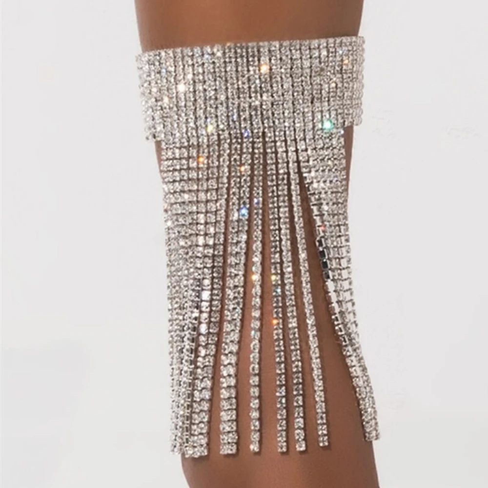 1PC Full Rhinestone Tassel Adjustable Ankles Foot Chain Jewelry For Women Crystal Anklets Cheville Bracelet Leg Gifts ankle chains,fashion accessories