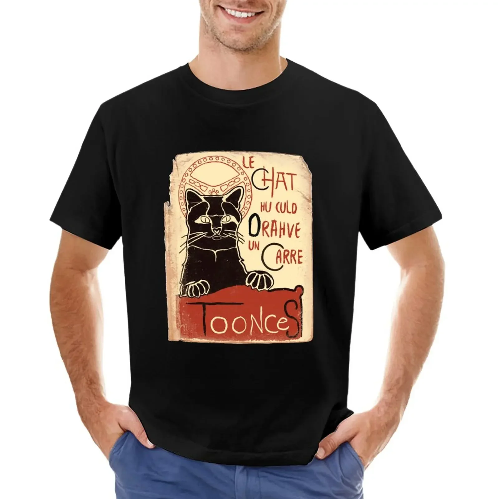 Toonces - Le Chat Noir T-Shirt Taglie Forti Customs Progetta Le Tue Magliette Estive Per Uomo Graphic