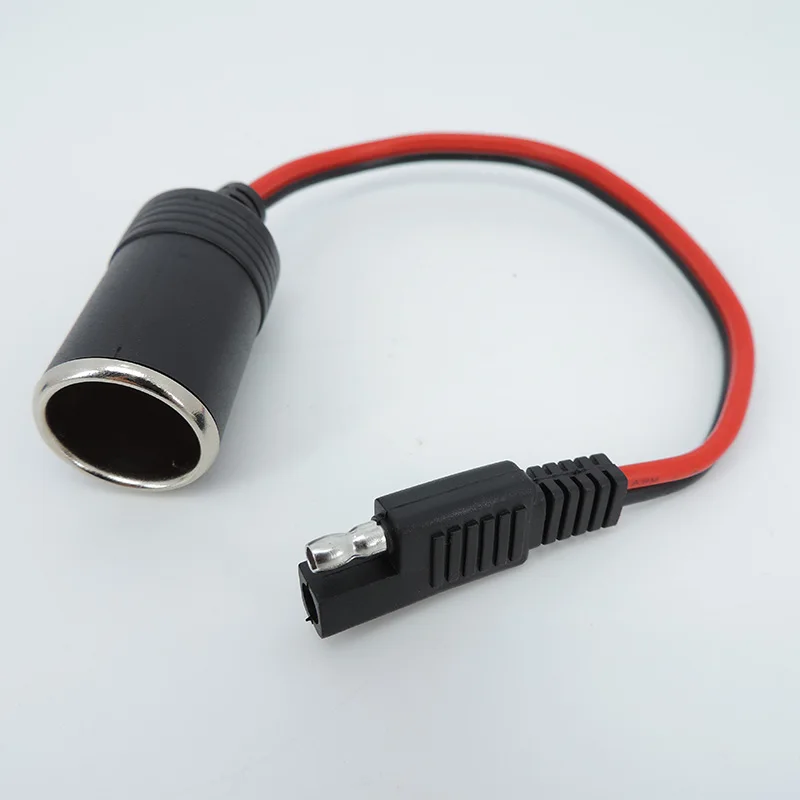 12v female car cigarette lighter socket/plug/connector 12V 24V car Female Cigarette Lighter Socket to SAE 2 Pin Quick Release  Disconnect Connector Plug 14AWG 20A Extension Cable H2