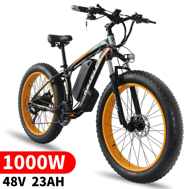 Electric Bicycle Adult 1000W 500W 350W 48V Lithium Battery 26 Inch 2000W Electric Bike 4.0 Fat Tire Snowmobile Beach E bike 1
