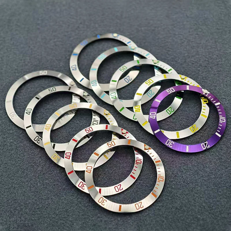 Curved 38mm Ceramic Bezel Insert Ring for Men's Watch Replacement