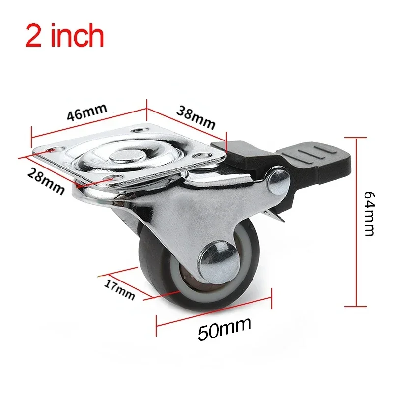 Furniture Caster 1/2 inches Soft Rubber Universal Wheel Swivel Caster Roller Wheel For Platform Trolley Accessory Furniture 4PCS furniture casters,furniture casters wheels