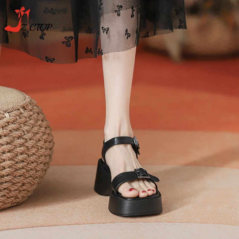 Platform Sandals for Women Summer Open Toe Wedge High Heels Thick Bottom Sandals Casual Beach Shoes Silver Black