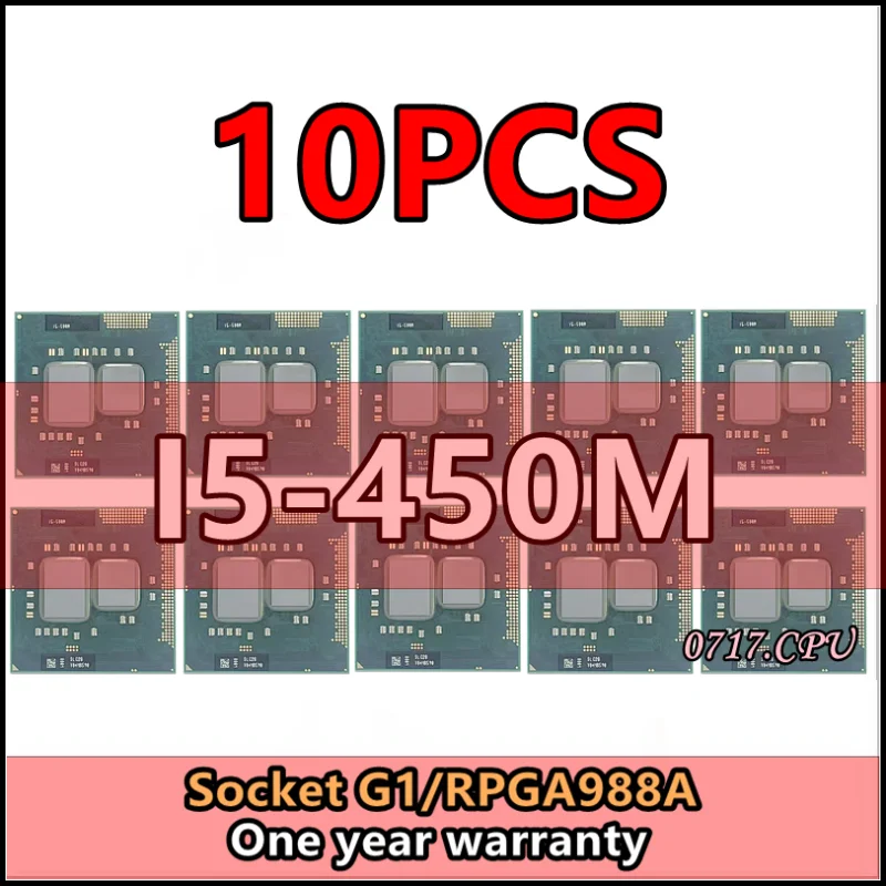 

10pcs I5-450M I5 450M SLBTZ 2.4 GHz Prosesor Quad-Thread Dual-Core 3W 35W Soket G1/RPGA988A
