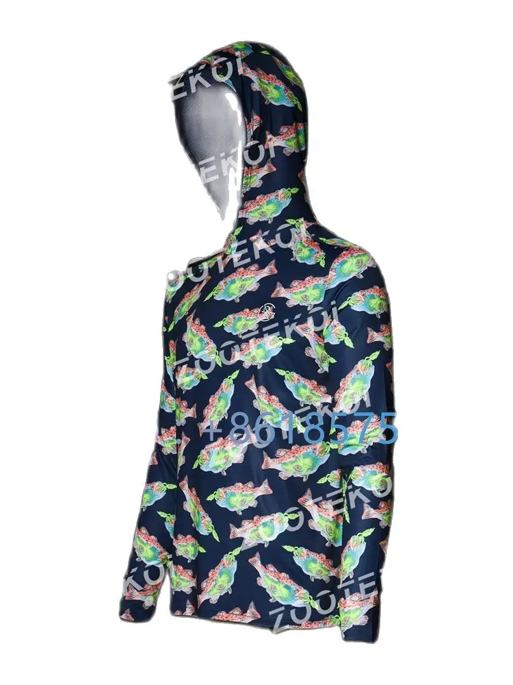 Summer Fishing Hoodie Boys & Girls Fun Fishing Hoodie Long Sleeve Clothing Camisa De Pesca Breathable Shirts 202