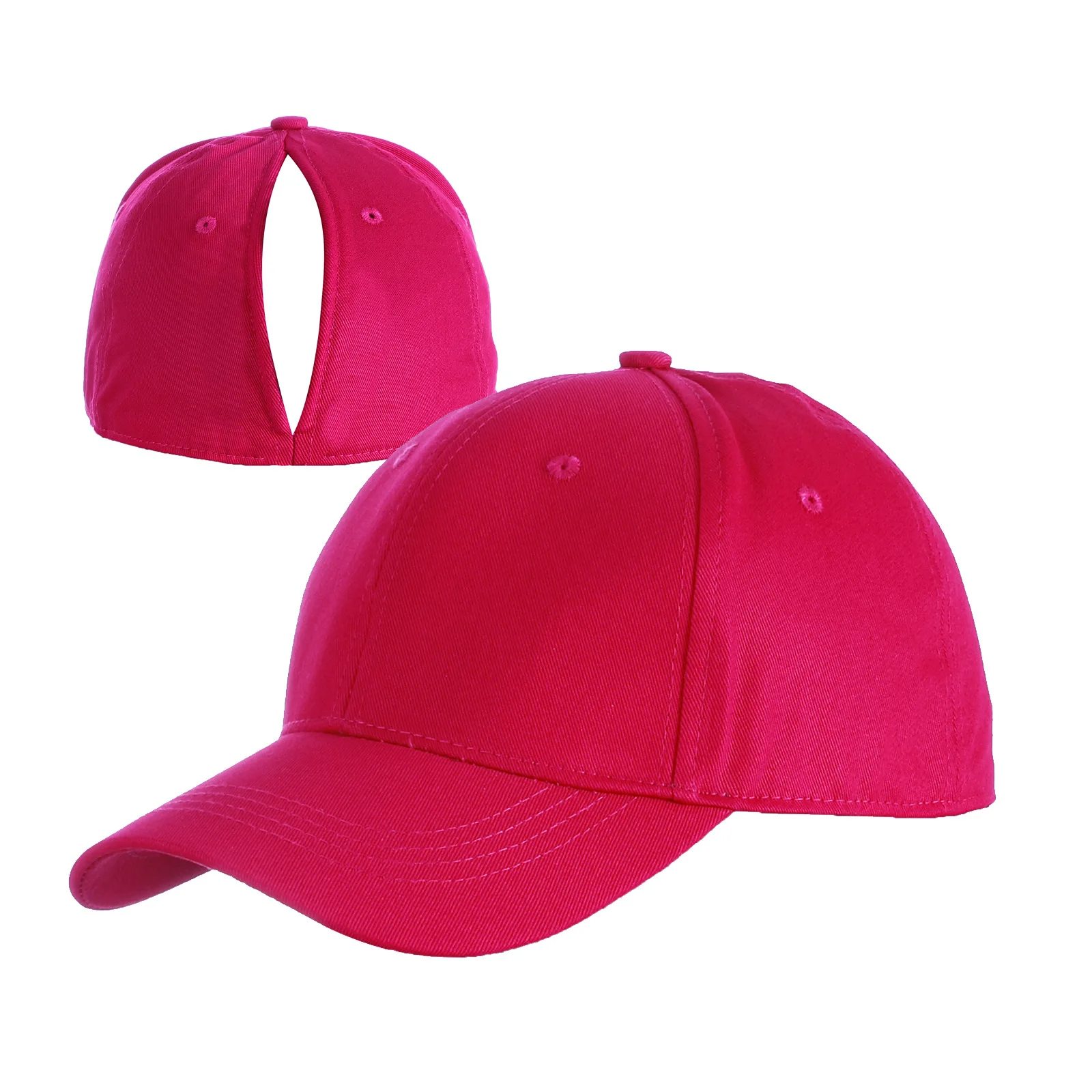 Fashion Simple Solid Color Back Magnetic Women's Cap Creative Design Shade Ponytail Convenient Sports Sun Hat Wholesale 2