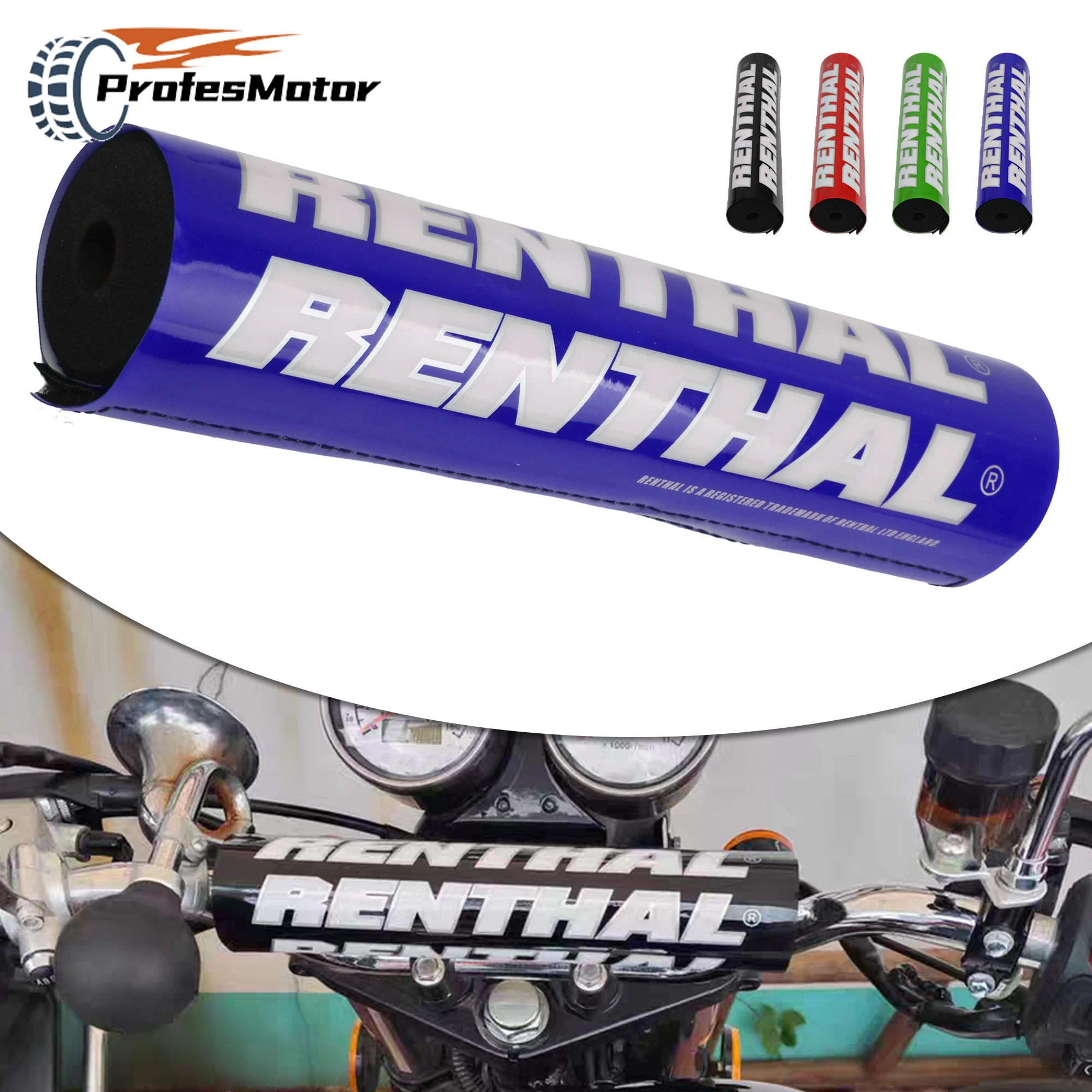 Pour Renthal ATV UTV Dirt Pit Bike moto coussin barre transversale mousse coussin de poitrine pièces de Protection Enduro 25 cm barre transversale ronde