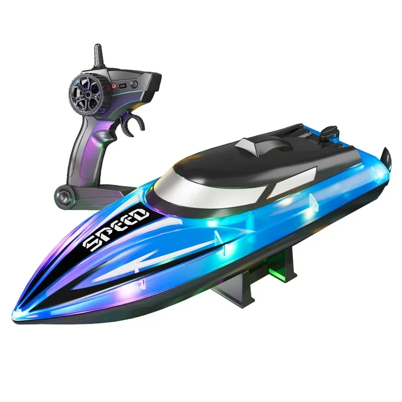 Bateau RC Télécommandé avec Lumières LED - 2 Batteries