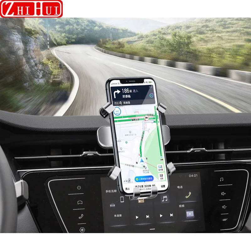 Car Styling supporto per cellulare per Changan CS55 Plus Eado Plus 2019-2023 supporto per presa d'aria supporto per staffa a gravità accessori per supporto - immagine 6
