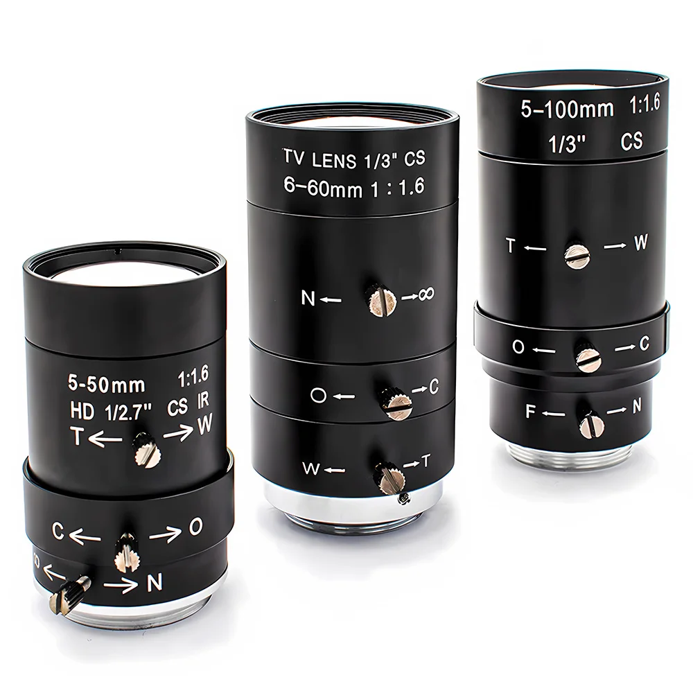 3Megapixel CS Mount 5-50mm/6-60mm/5-100mm Manual Zoom Focus HD Industrial Varifo